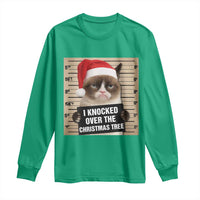 Funny Cat Mugshot Christmas Long Sleeve Shirt I Will Protect You Kitten No Matter What - Wonder Print Shop