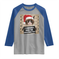 Funny Cat Mugshot Christmas Raglan Shirt I Will Protect You Kitten No Matter What - Wonder Print Shop