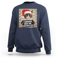 Funny Cat Mugshot Christmas Sweatshirt I Will Protect You Kitten No Matter What - Wonder Print Shop
