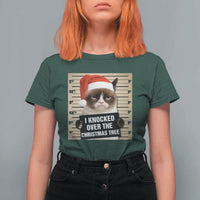 Funny Cat Mugshot Christmas T Shirt For Women I Will Protect You Kitten No Matter What - Wonder Print Shop