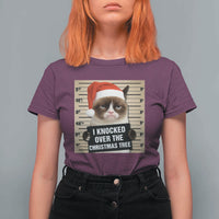 Funny Cat Mugshot Christmas T Shirt For Women I Will Protect You Kitten No Matter What - Wonder Print Shop