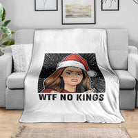 No Kings Throw Blanket Funny Disgusting Doll Face Meme Christmas - Wonder Print Shop