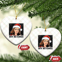 No Kings Ceramic Ornament Funny Disgusting Doll Face Meme Xmas - Wonder Print Shop