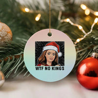 No Kings Ceramic Ornament Funny Disgusting Doll Face Meme Xmas - Wonder Print Shop
