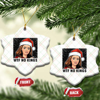 No Kings Ceramic Ornament Funny Disgusting Doll Face Meme Xmas - Wonder Print Shop