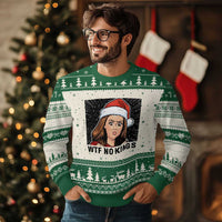 No Kings Ugly Christmas Sweater Funny Disgusting Doll Face Meme Xmas - Wonder Print Shop