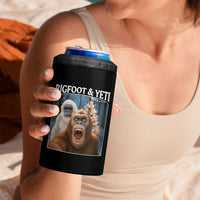 Funny Bigfoot Selfie 4 in 1 Can Cooler Tumbler Sasquatch Yeti Christmas - Wonder Print Shop