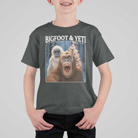 Funny Bigfoot Selfie T Shirt For Kid Sasquatch Yeti Christmas - Wonder Print Shop