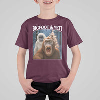 Funny Bigfoot Selfie T Shirt For Kid Sasquatch Yeti Christmas - Wonder Print Shop