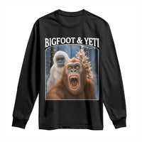Funny Bigfoot Selfie Long Sleeve Shirt Sasquatch Yeti Christmas - Wonder Print Shop