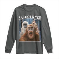 Funny Bigfoot Selfie Long Sleeve Shirt Sasquatch Yeti Christmas - Wonder Print Shop