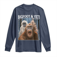 Funny Bigfoot Selfie Long Sleeve Shirt Sasquatch Yeti Christmas - Wonder Print Shop