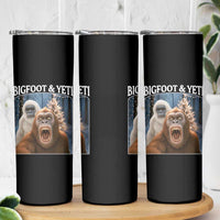 Funny Bigfoot Selfie Skinny Tumbler Sasquatch Yeti Christmas - Wonder Print Shop