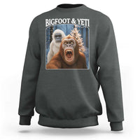 Funny Bigfoot Selfie Sweatshirt Sasquatch Yeti Christmas - Wonder Print Shop