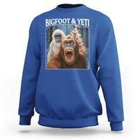 Funny Bigfoot Selfie Sweatshirt Sasquatch Yeti Christmas - Wonder Print Shop