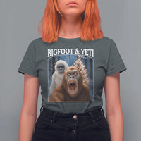 Funny Bigfoot Selfie T Shirt For Women Sasquatch Yeti Christmas - Wonder Print Shop