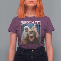 Funny Bigfoot Selfie T Shirt For Women Sasquatch Yeti Christmas - Wonder Print Shop