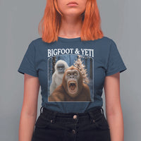 Funny Bigfoot Selfie T Shirt For Women Sasquatch Yeti Christmas - Wonder Print Shop