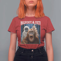 Funny Bigfoot Selfie T Shirt For Women Sasquatch Yeti Christmas - Wonder Print Shop
