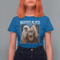 Funny Bigfoot Selfie T Shirt For Women Sasquatch Yeti Christmas - Wonder Print Shop