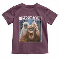 Funny Bigfoot Selfie Toddler T Shirt Sasquatch Yeti Christmas - Wonder Print Shop
