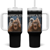 Funny Bigfoot Selfie Tumbler With Handle Sasquatch Yeti Christmas - Wonder Print Shop