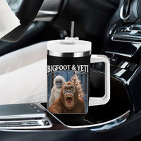 Funny Bigfoot Selfie Tumbler With Handle Sasquatch Yeti Christmas - Wonder Print Shop