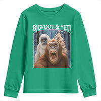 Funny Bigfoot Selfie Youth Sweatshirt Sasquatch Yeti Christmas - Wonder Print Shop