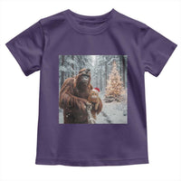 Funny Bigfoot With Cat Selfie Christmas Toddler T Shirt - Wonder Print Shop