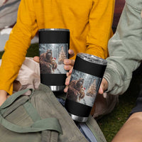 Funny Bigfoot With Cat Selfie Christmas Tumbler Cup - Wonder Print Shop