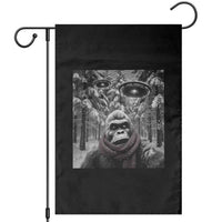 Funny Bigfoot Selfie Garden Flag Sasquatch Alien UFO Christmas - Wonder Print Shop