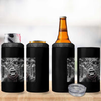 Funny Bigfoot Selfie 4 in 1 Can Cooler Tumbler Sasquatch Alien UFO Christmas - Wonder Print Shop