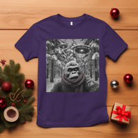 Funny Bigfoot Selfie T Shirt Sasquatch Alien UFO Christmas - Wonder Print Shop