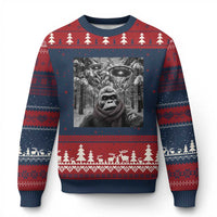 Funny Bigfoot Selfie Ugly Christmas Sweater Sasquatch Alien UFO Xmas - Wonder Print Shop