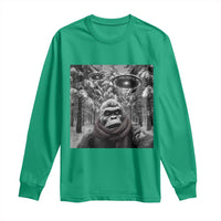 Funny Bigfoot Selfie Long Sleeve Shirt Sasquatch Alien UFO Christmas - Wonder Print Shop