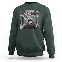 Funny Bigfoot Selfie Sweatshirt Sasquatch Alien UFO Christmas - Wonder Print Shop