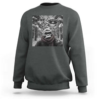 Funny Bigfoot Selfie Sweatshirt Sasquatch Alien UFO Christmas - Wonder Print Shop