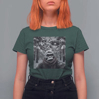 Funny Bigfoot Selfie T Shirt For Women Sasquatch Alien UFO Christmas - Wonder Print Shop