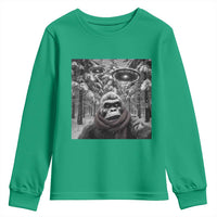 Funny Bigfoot Selfie Youth Sweatshirt Sasquatch Alien UFO Christmas - Wonder Print Shop