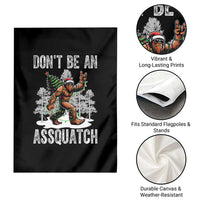 Funny Bigfoot Christmas Garden Flag Do Not Be An Assquatch - Wonder Print Shop