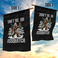 Funny Bigfoot Christmas Garden Flag Do Not Be An Assquatch - Wonder Print Shop