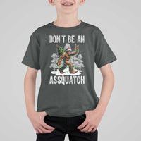 Funny Bigfoot Christmas T Shirt For Kid Do Not Be An Assquatch - Wonder Print Shop