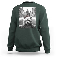Funny Racoon With Bigfoot Selfie Christmas Sweatshirt - Wonder Print Shop