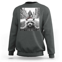 Funny Racoon With Bigfoot Selfie Christmas Sweatshirt - Wonder Print Shop