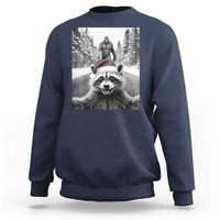 Funny Racoon With Bigfoot Selfie Christmas Sweatshirt - Wonder Print Shop