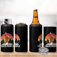 Funny Bigfoot Christmas 4 in 1 Can Cooler Tumbler I Hate People - Wonder Print Shop