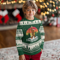Funny Bigfoot Xmas Ugly Christmas Sweater I Hate People - Wonder Print Shop