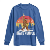 Funny Bigfoot Christmas Long Sleeve Shirt I Hate People - Wonder Print Shop