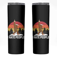 Funny Bigfoot Christmas Skinny Tumbler I Hate People - Wonder Print Shop