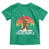 Funny Bigfoot Christmas Toddler T Shirt I Hate People - Wonder Print Shop